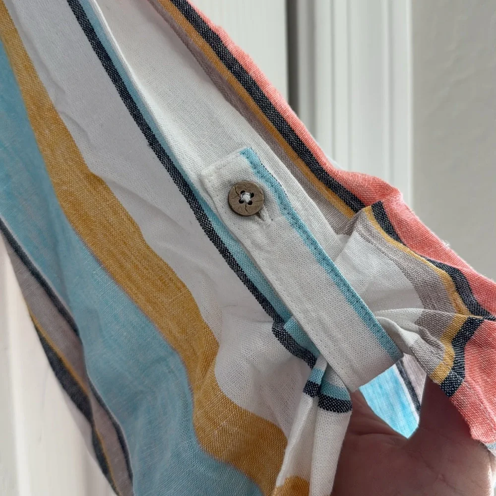 Chico’s NEW Linen Striped Tunic - Picture 3 of 4